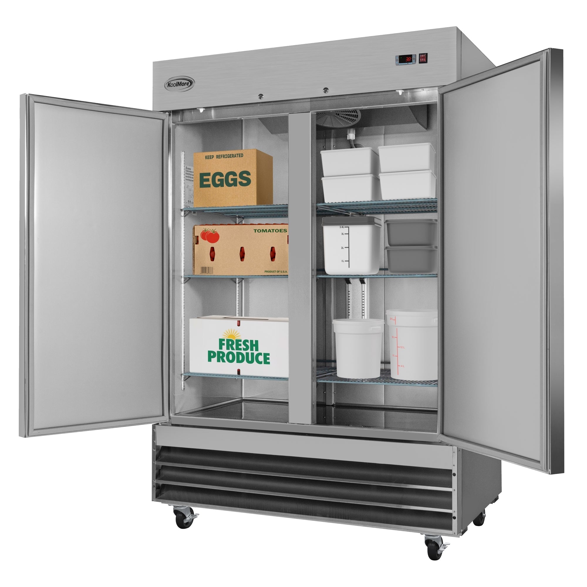 54 in. Two-Door Reach-In Refrigerator - 47 Cu Ft.