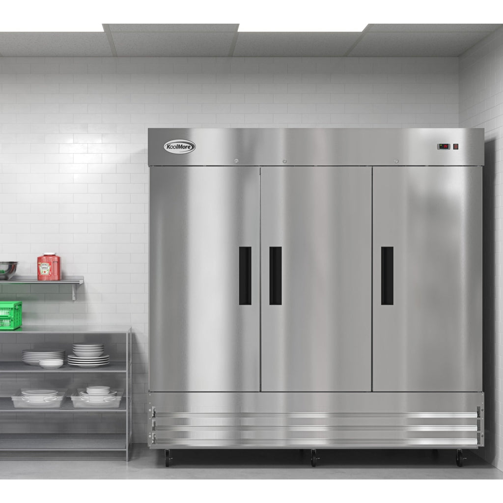 80 in. Three Door Commercial Reach In Refrigerator 72 cu. ft.