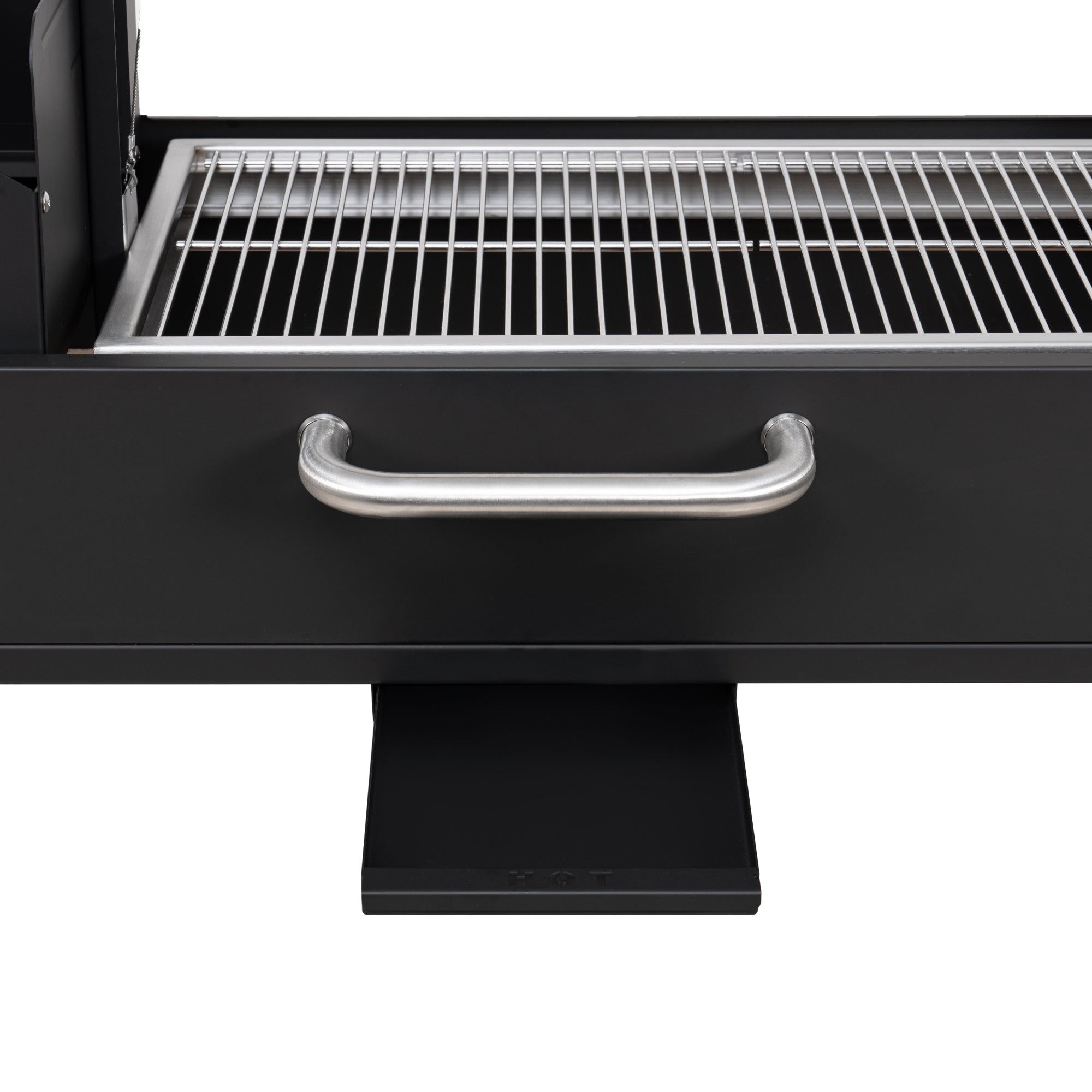 54 in. Argentine Charcoal Grill, Adjustable Grate Outdoor BBQ, in Black