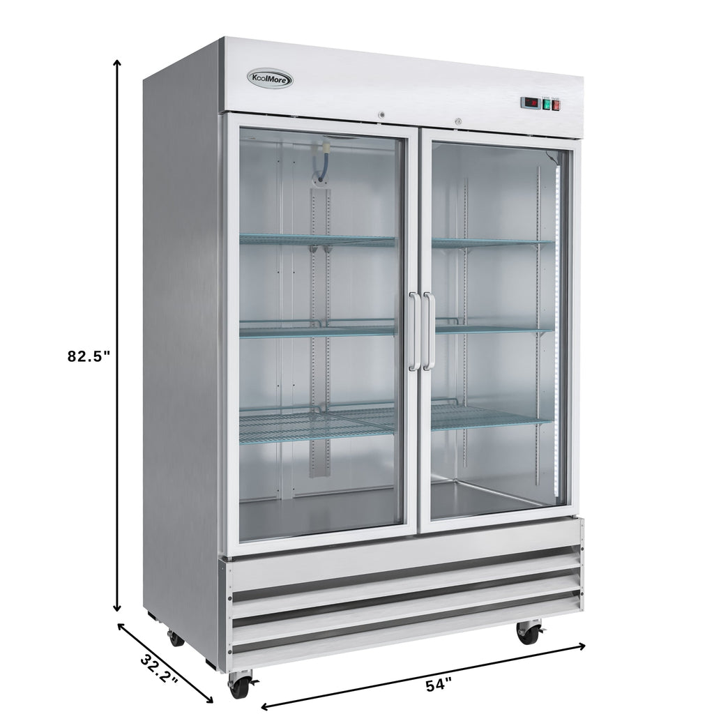 54 in. Two-Door Reach-In Refrigerator - 47 Cu Ft.