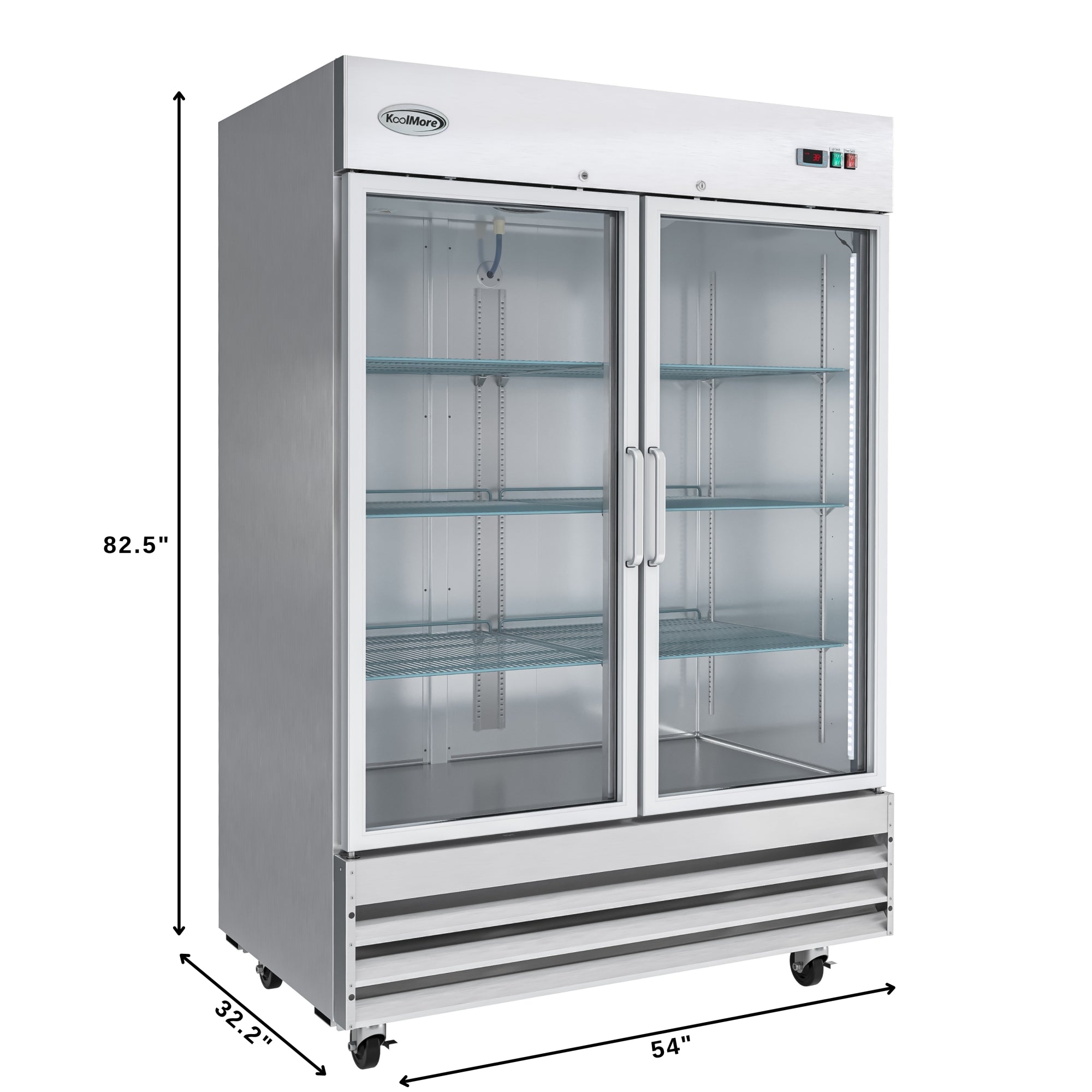 54 in. Two-Door Reach-In Refrigerator - 47 Cu Ft.