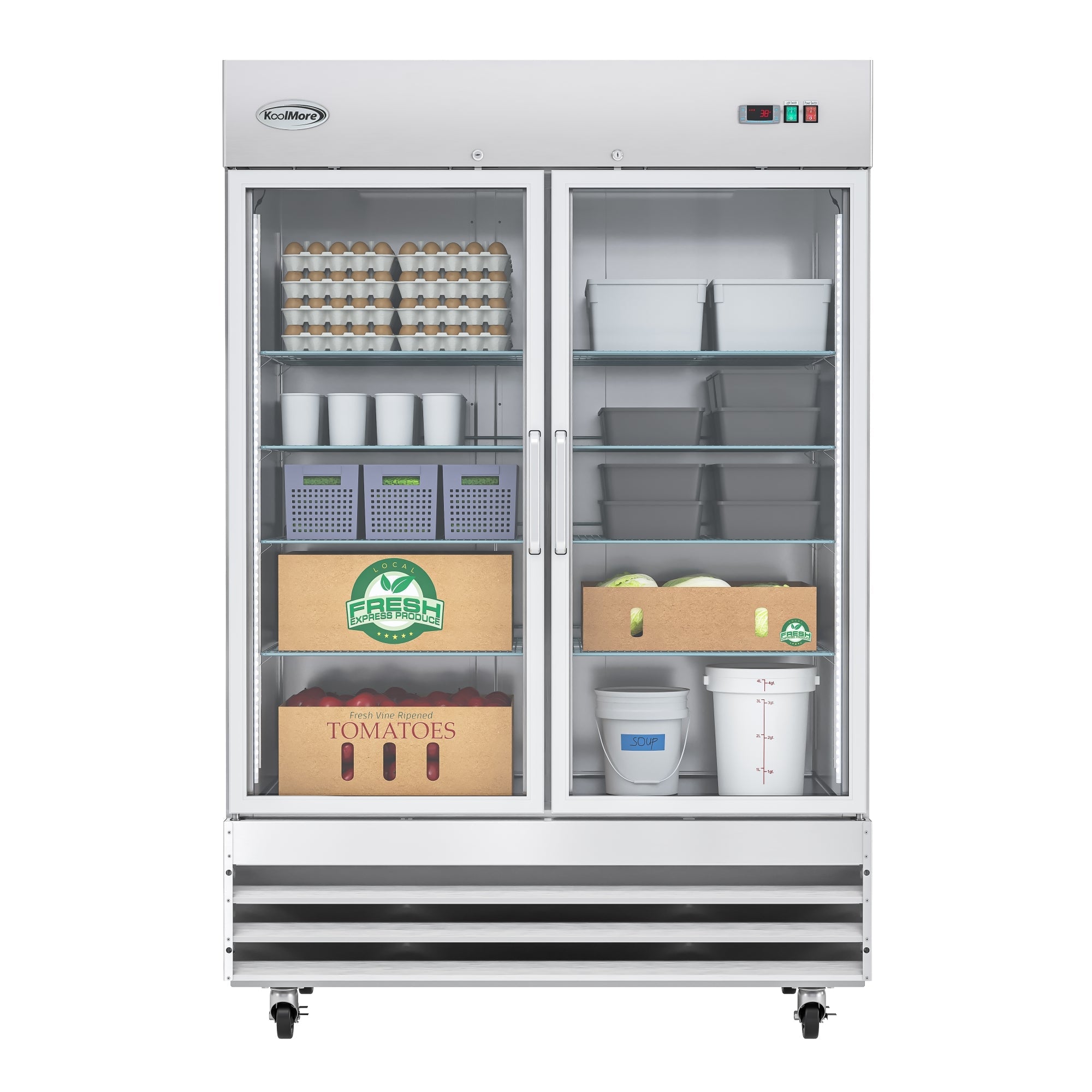 54 in. Two-Door Reach-In Refrigerator - 47 Cu Ft.