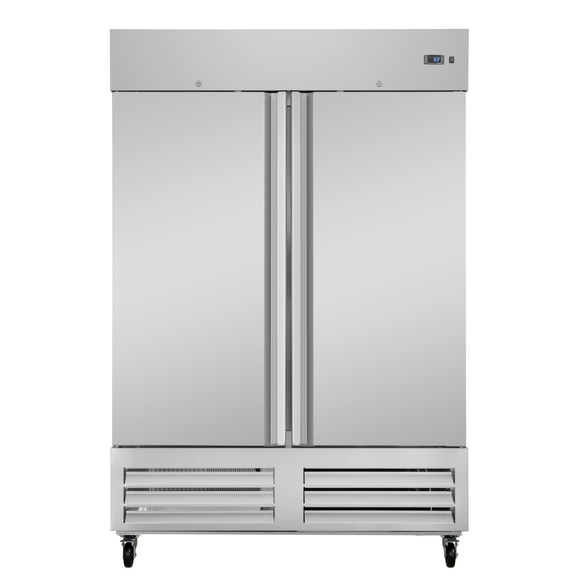 54 in. Commercial Two-Door Convertible Reach-In Refrigerator/Freezer with 49 Cu. Ft. Capacity in Stainless Steel, ETL Listed