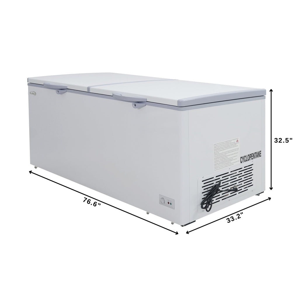 77 in. Commercial Chest Freezer 24 cu ft.