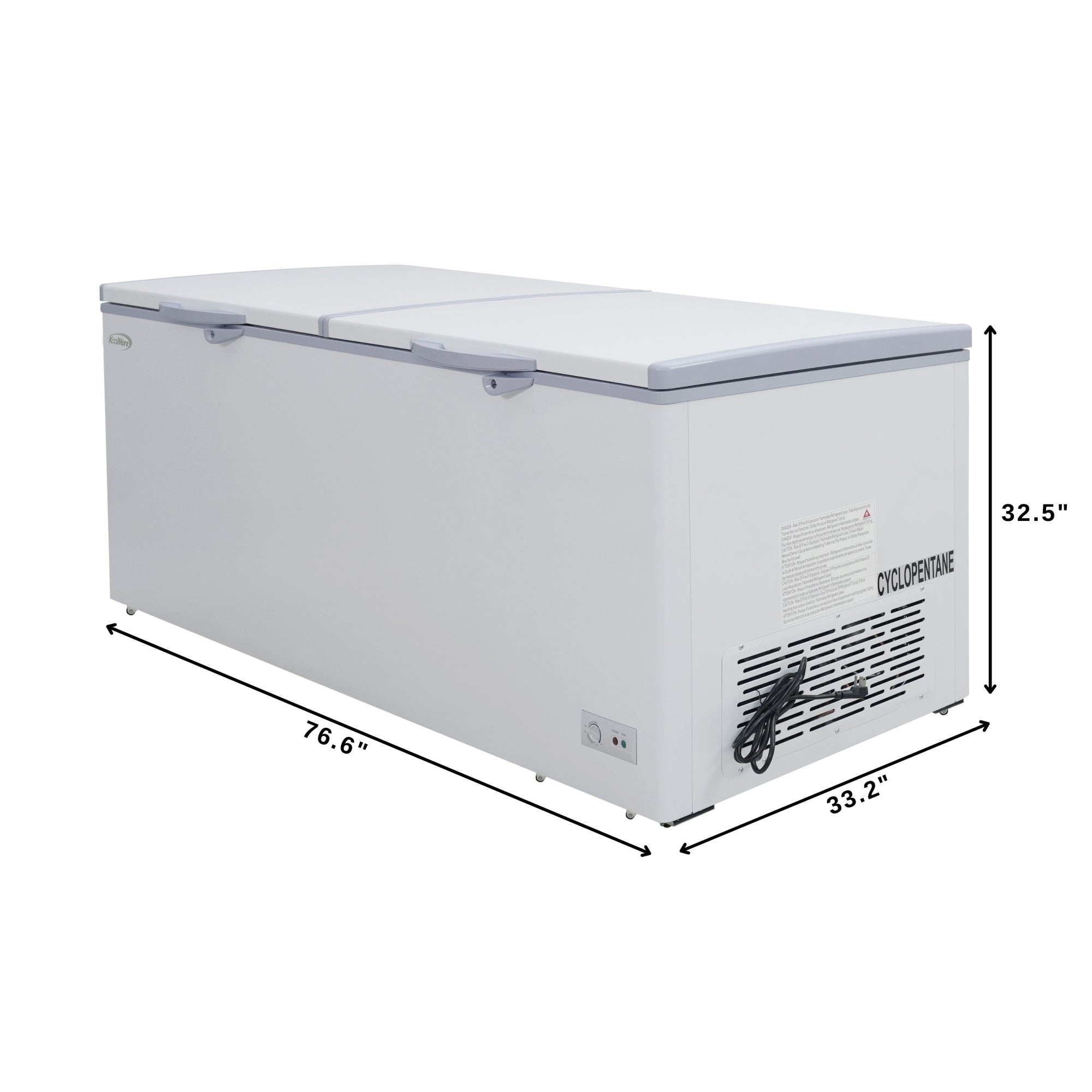 77 in. Commercial Chest Freezer 24 cu ft.