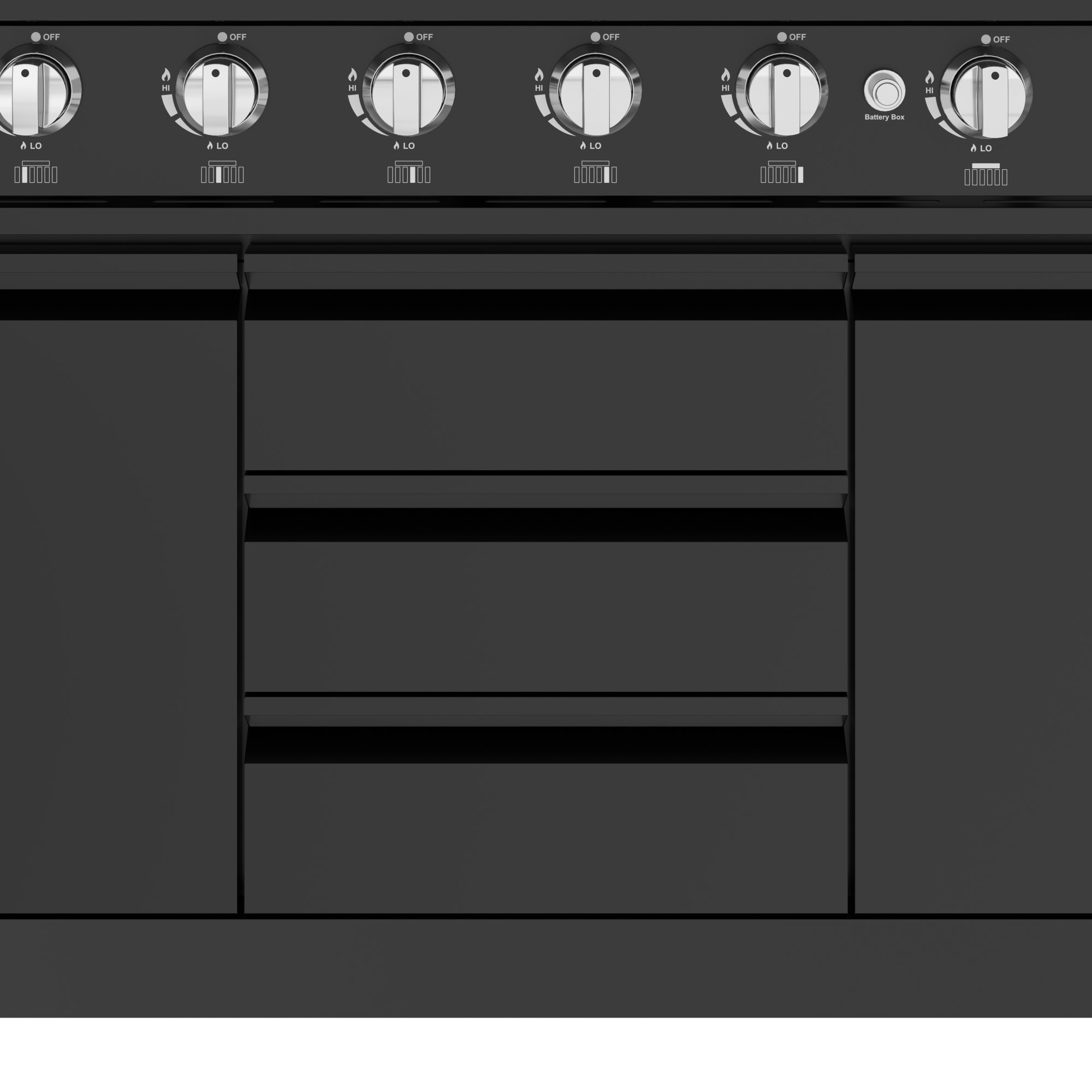 KoolMore Reserve Outdoor Kitchen Island with 6 Burner Grill, Sink, Storage Cabinet and Beverage Refrigerator in Black