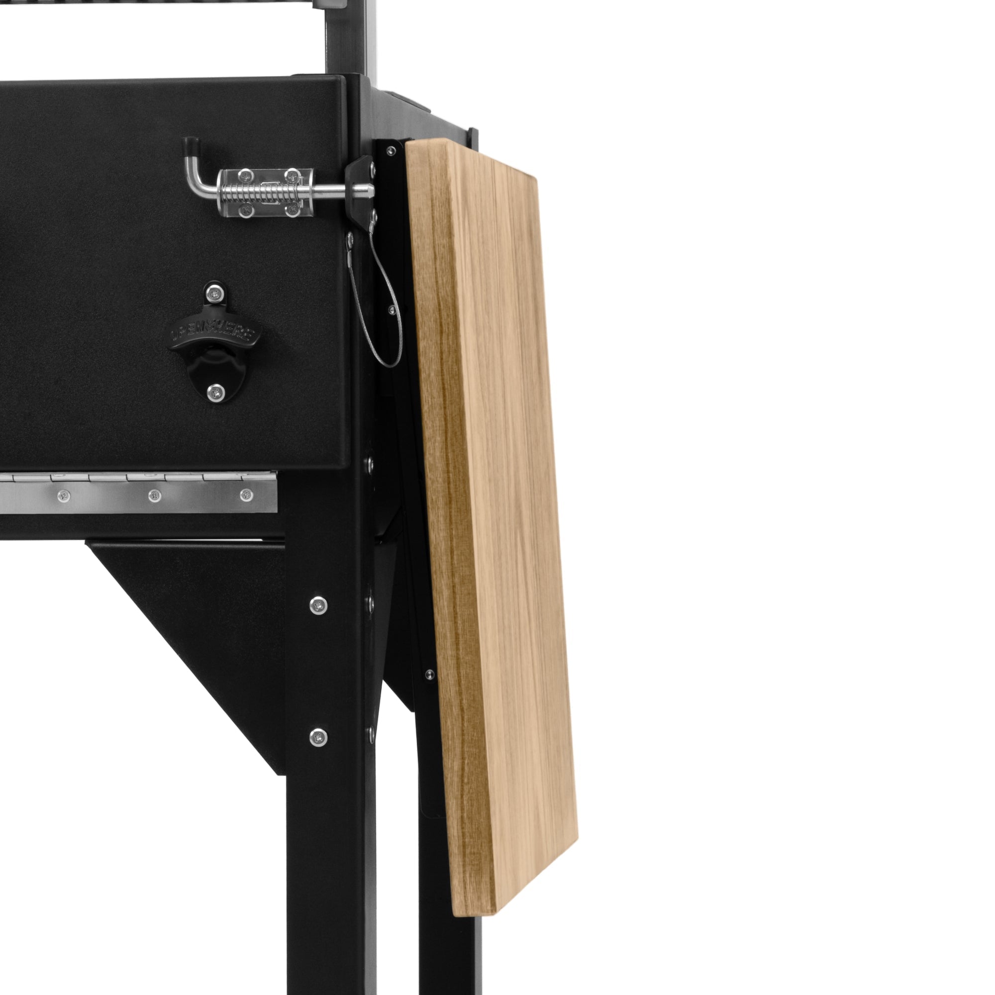 72 in. Argentine Santa Maria Charcoal and Wood Grill, Adjustable Outdoor BBQ, in Black