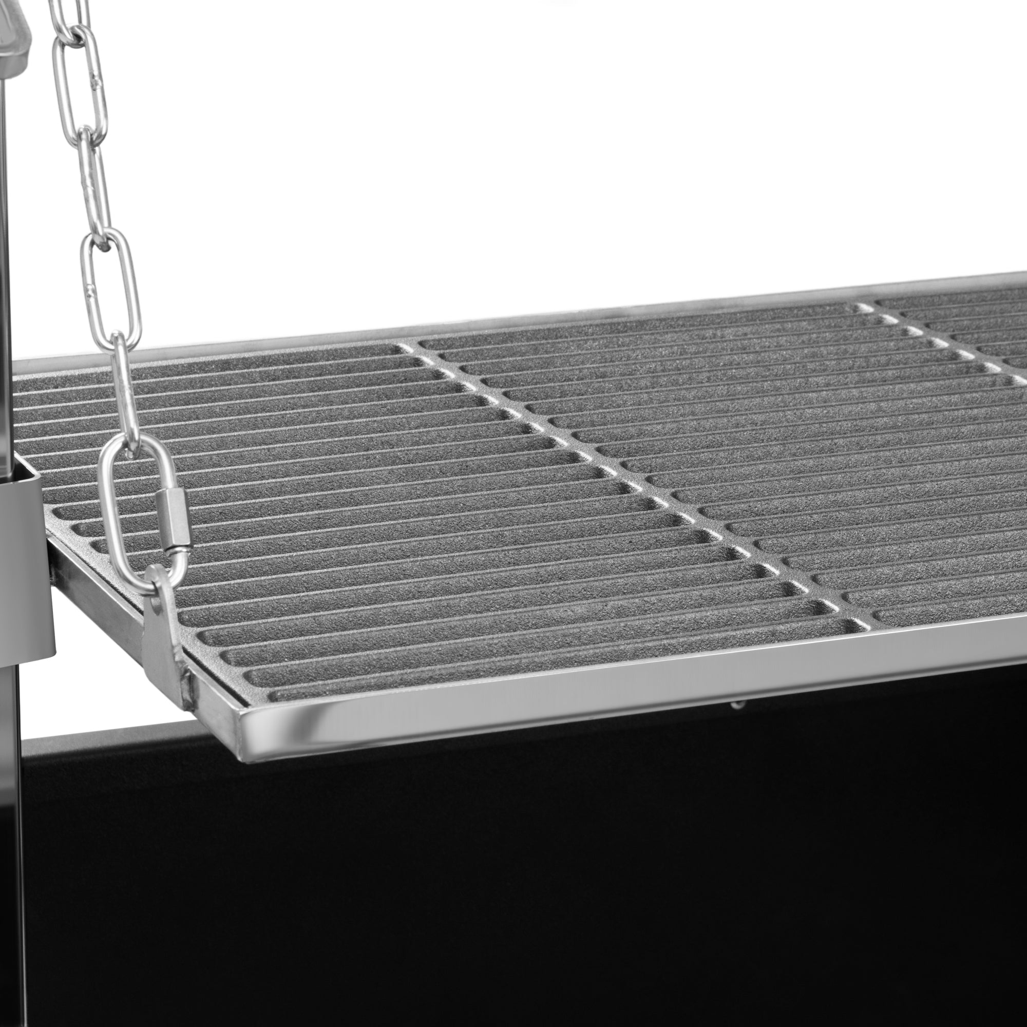 92 in. Argentine Santa Maria Charcoal and Wood Grill, Adjustable Outdoor BBQ, in Black
