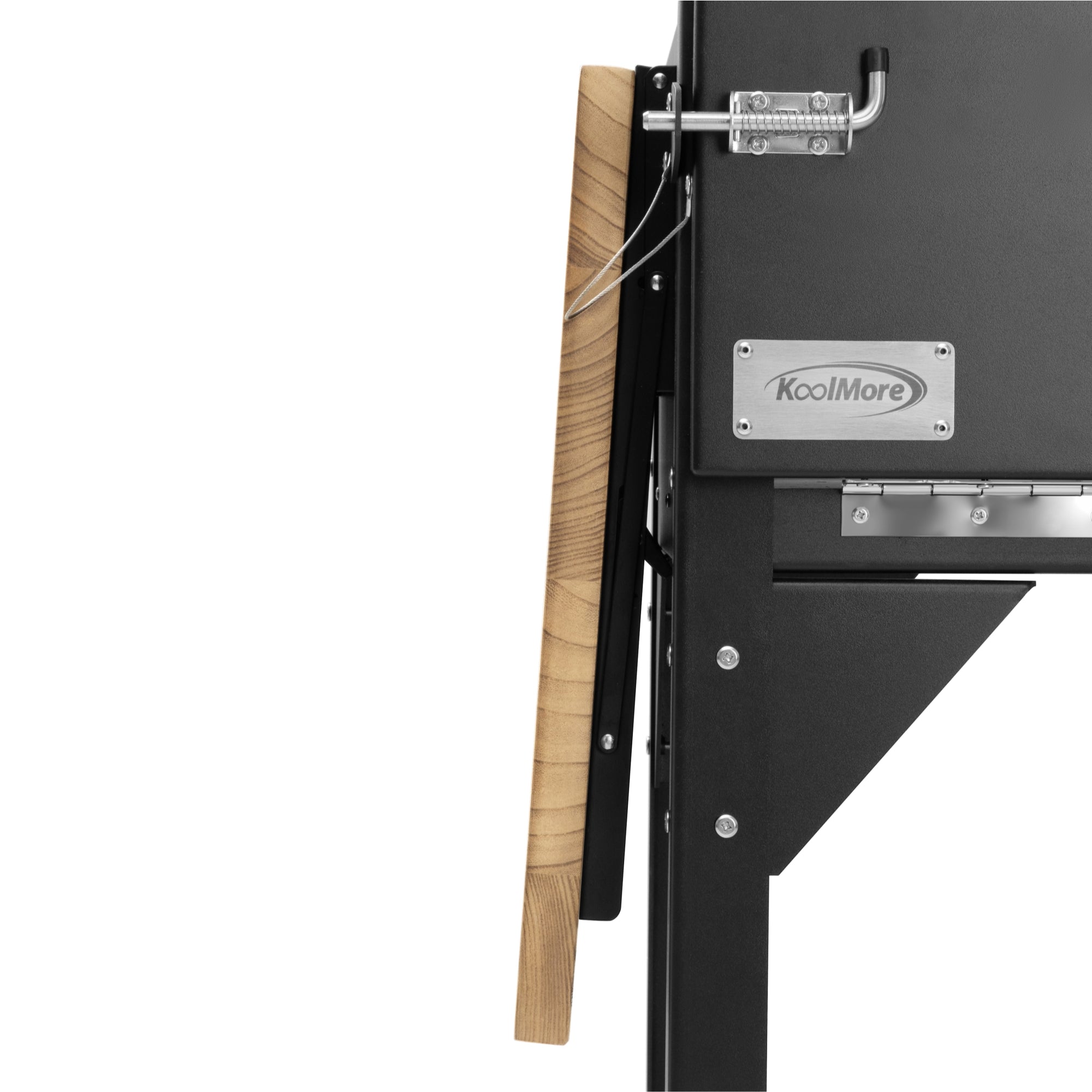 92 in. Argentine Santa Maria Charcoal and Wood Grill, Adjustable Outdoor BBQ, in Black
