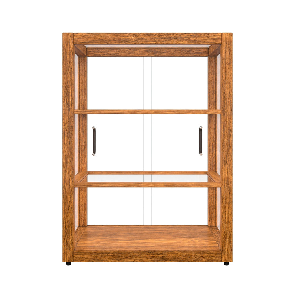 21 In. Artisan Upright Light Wooden & Tempered Glass Dry Bakery Display Case