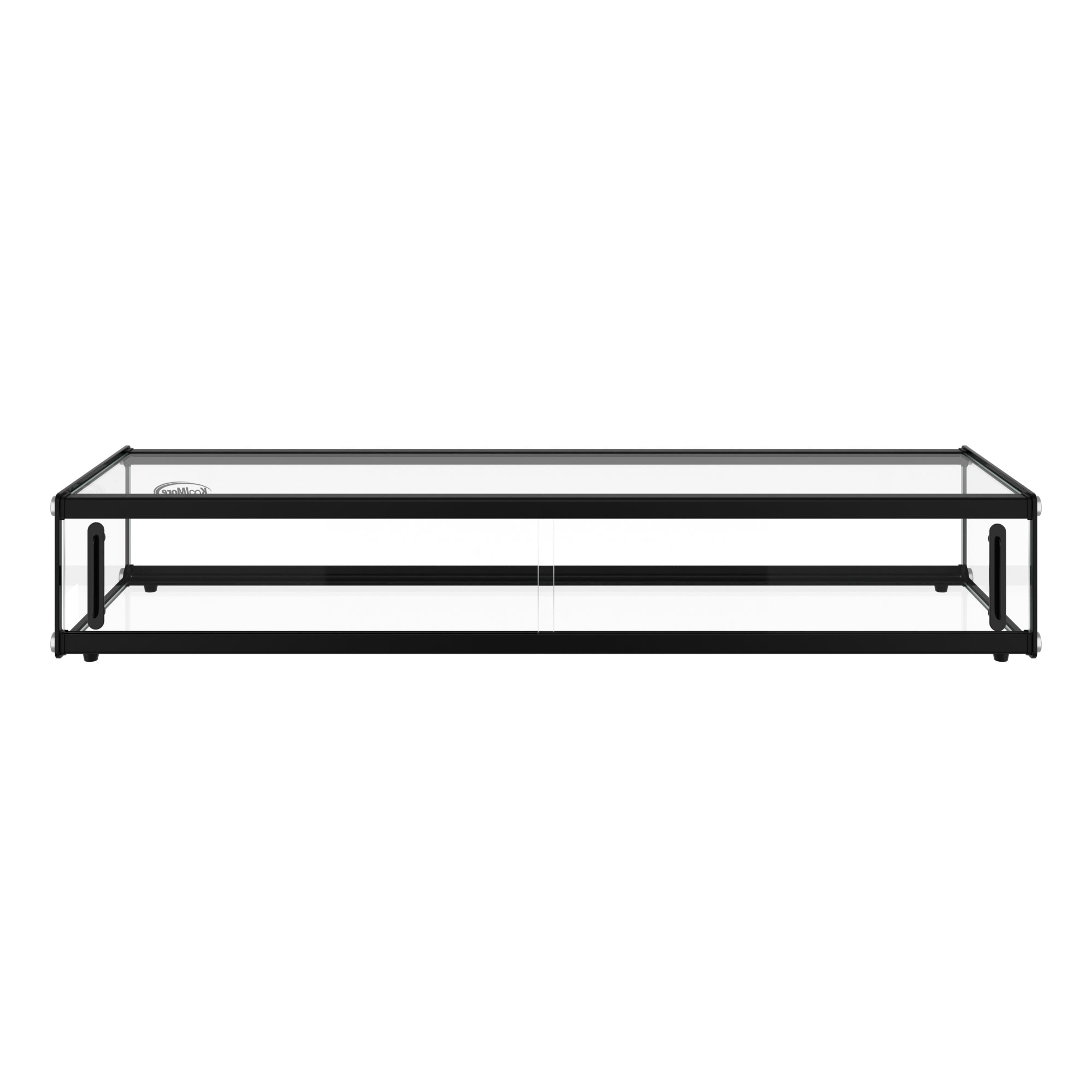 47 in. Slim Dry Bakery Display Case with Black Aluminum Accents, 2.3 Cu. Ft.