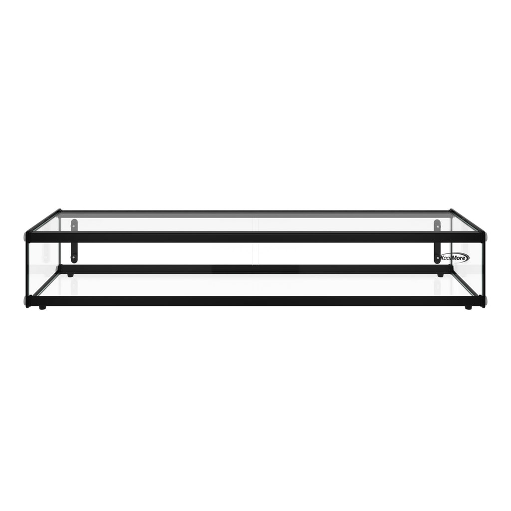 47 in. Slim Dry Bakery Display Case with Black Aluminum Accents, 2.3 Cu. Ft.