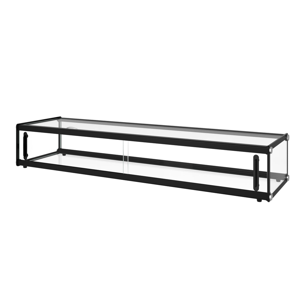 47 in. Slim Dry Bakery Display Case with Black Aluminum Accents, 2.3 Cu. Ft.
