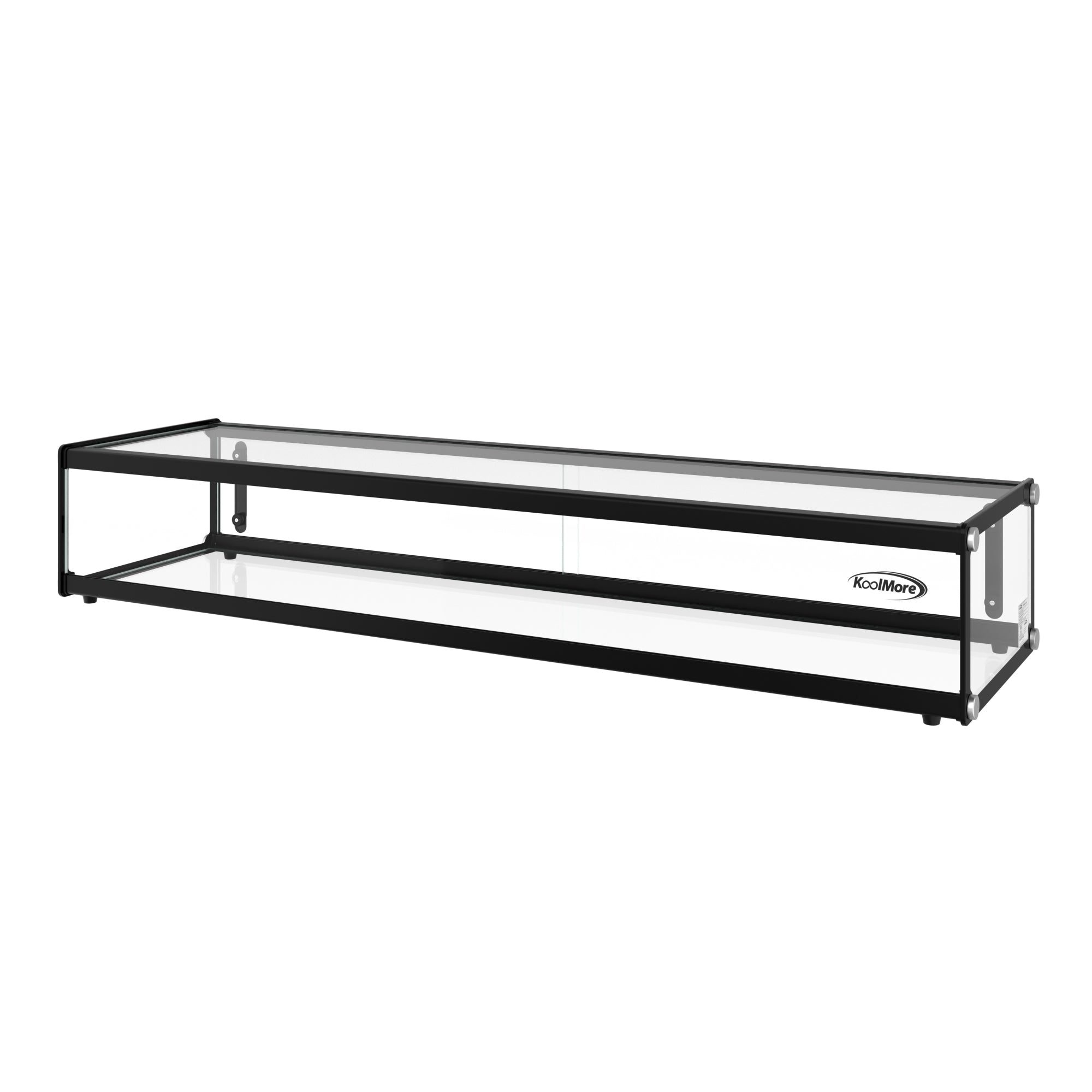 47 in. Slim Dry Bakery Display Case with Black Aluminum Accents, 2.3 Cu. Ft.