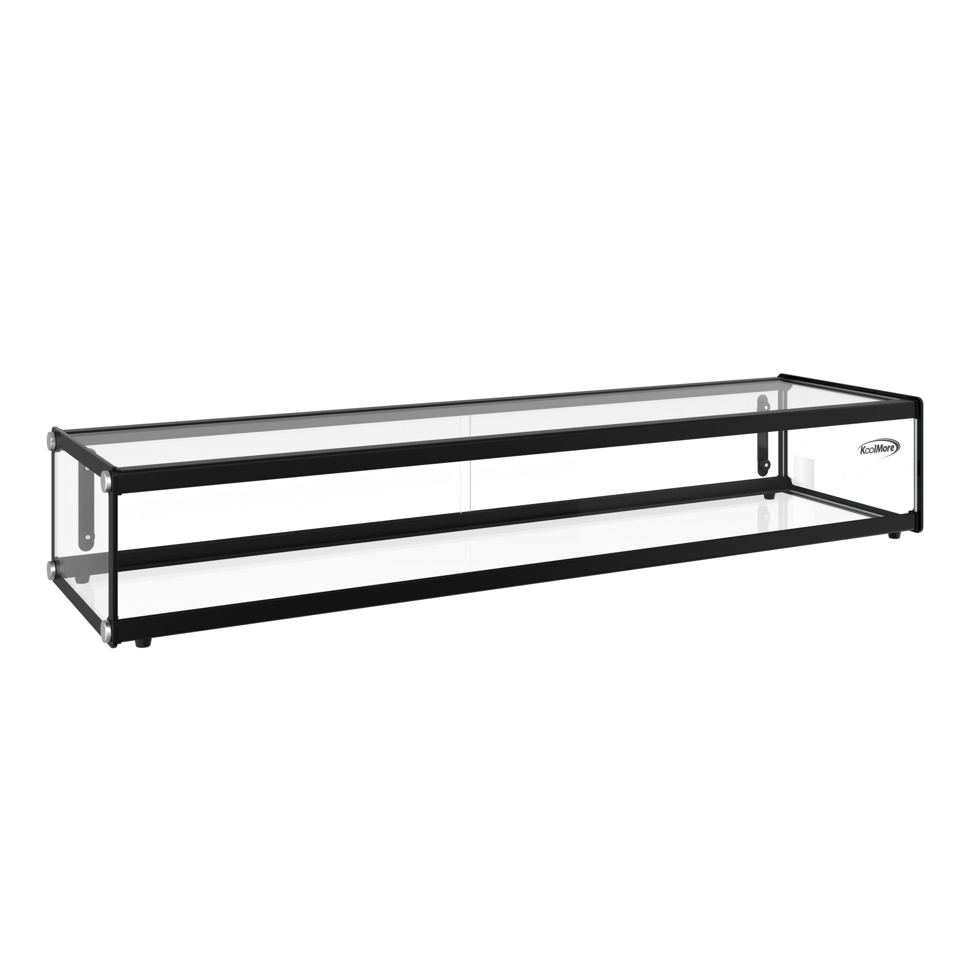 47 in. Slim Dry Bakery Display Case with Black Aluminum Accents, 2.3 Cu. Ft.