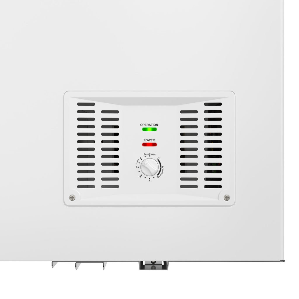 100 in. 50 cu. ft. Large Three-Door Chest Freezer in White