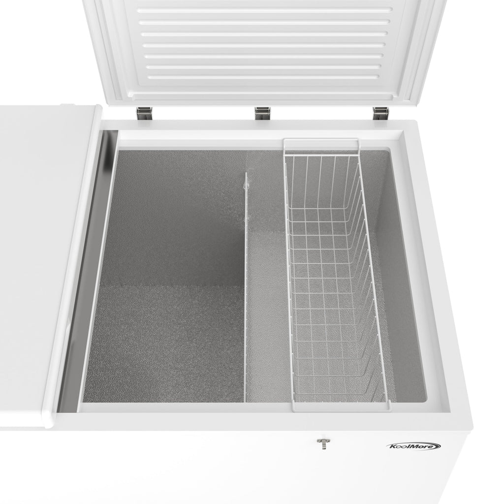 100 in. 50 cu. ft. Large Three-Door Chest Freezer in White