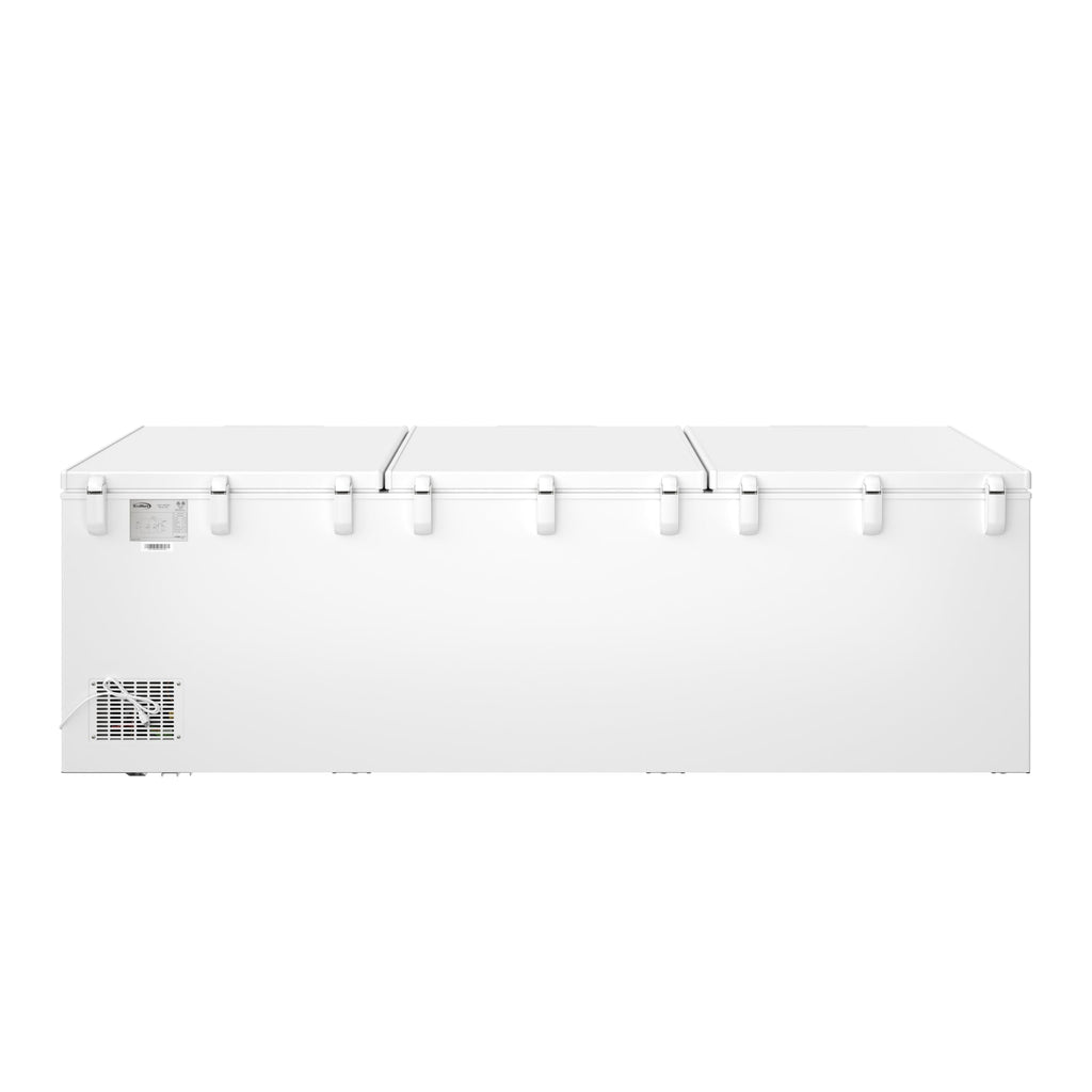 100 in. 50 cu. ft. Large Three-Door Chest Freezer in White