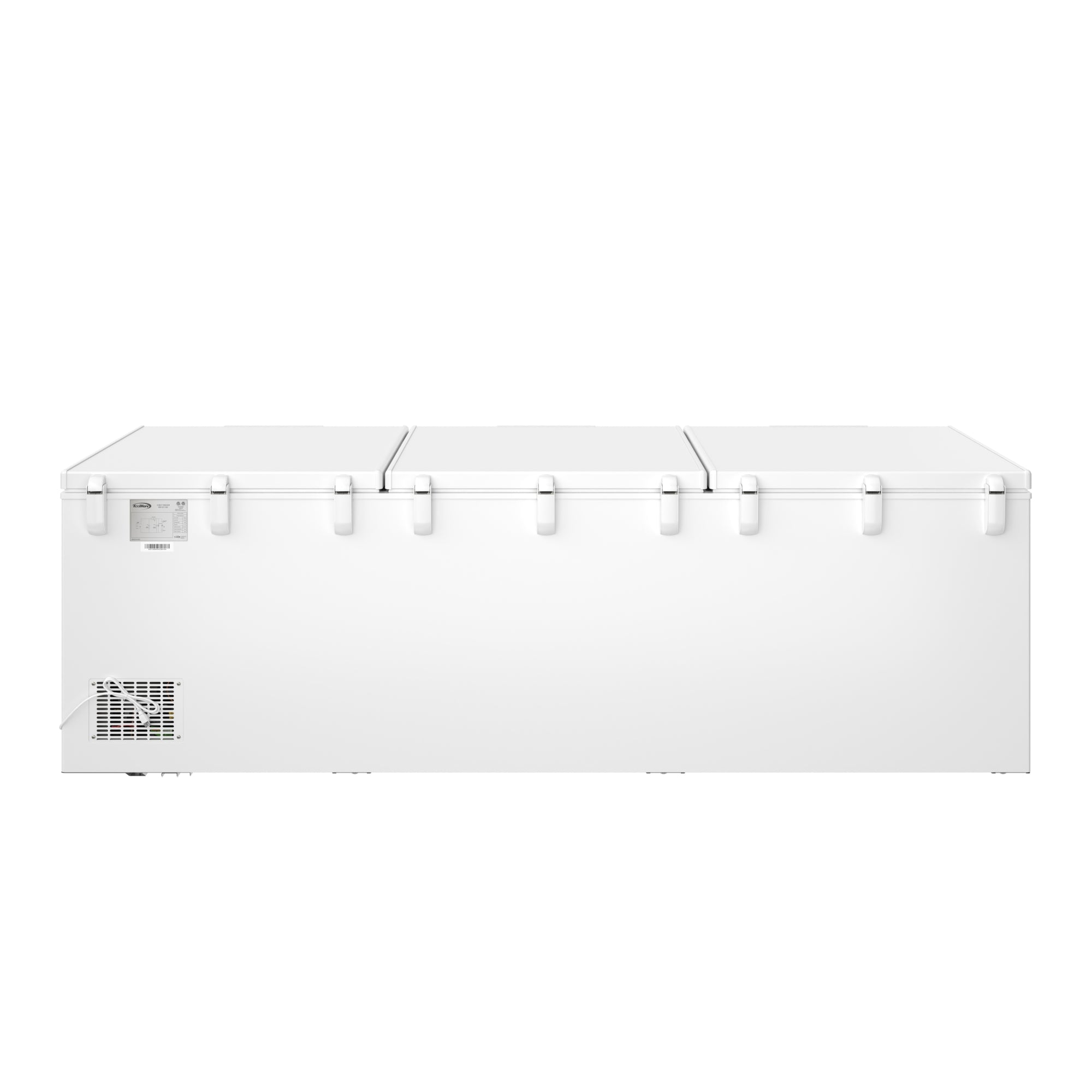 100 in. 50 cu. ft. Large Three-Door Chest Freezer in White
