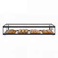 47 in. Slim Dry Bakery Display Case with Black Aluminum Accents, 2.3 Cu. Ft.