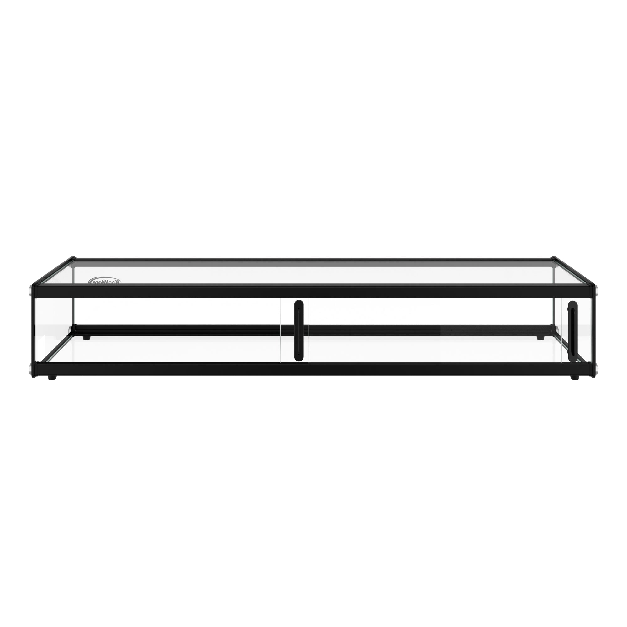 47 in. Slim Dry Bakery Display Case with Black Aluminum Accents, 2.3 Cu. Ft.