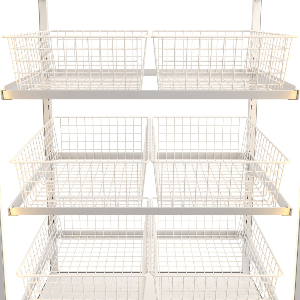 30 in. Tempered Glass Floor Standing Bagel Bakery Display Case with 6 Baskets, Open Back and LED Lighting