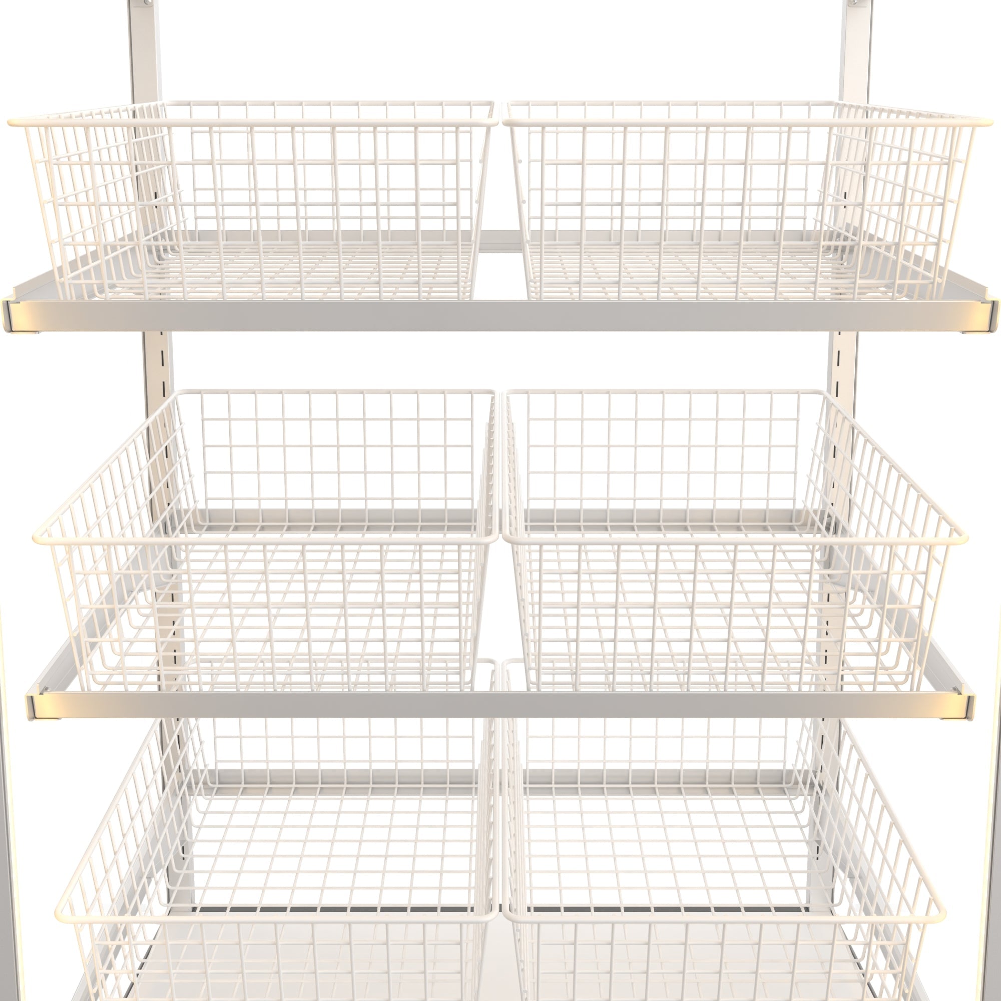30 in. Tempered Glass Floor Standing Bagel Bakery Display Case with 6 Baskets, Open Back and LED Lighting