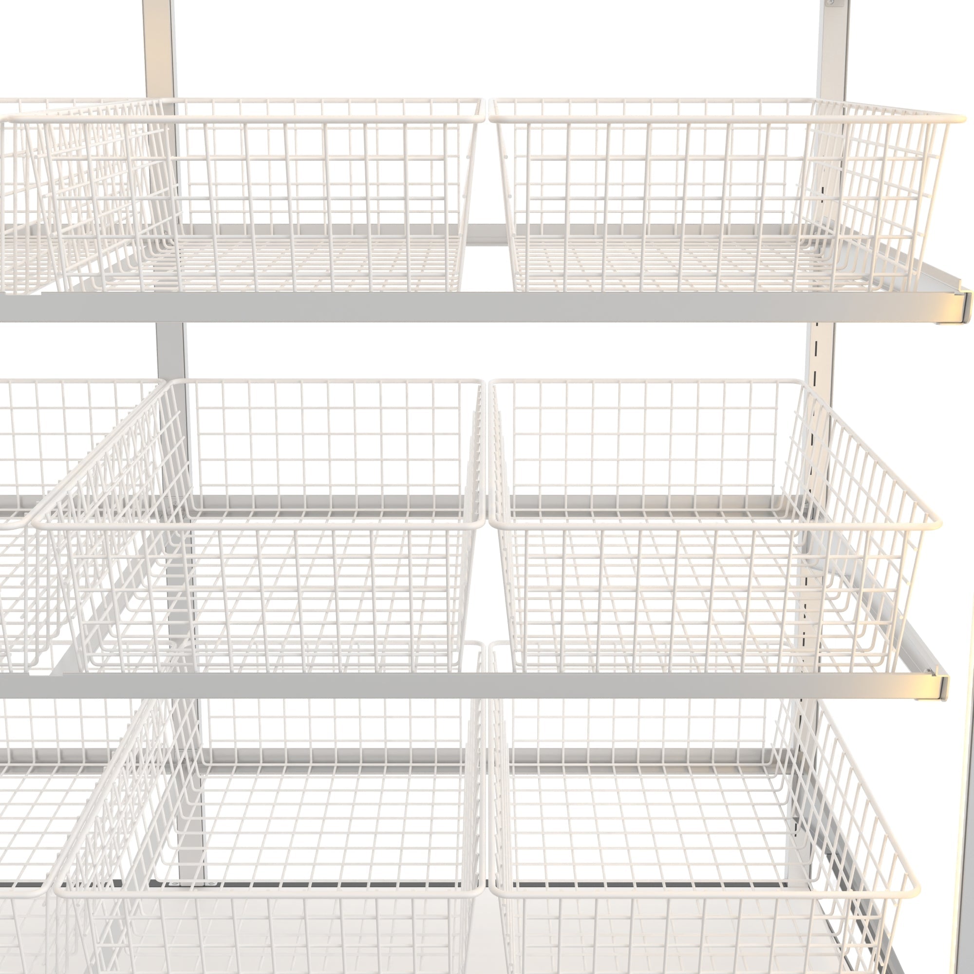 60 in. Floor Standing Bagel Bakery Display Case with 12 Baskets with Open Back and LED Lighting