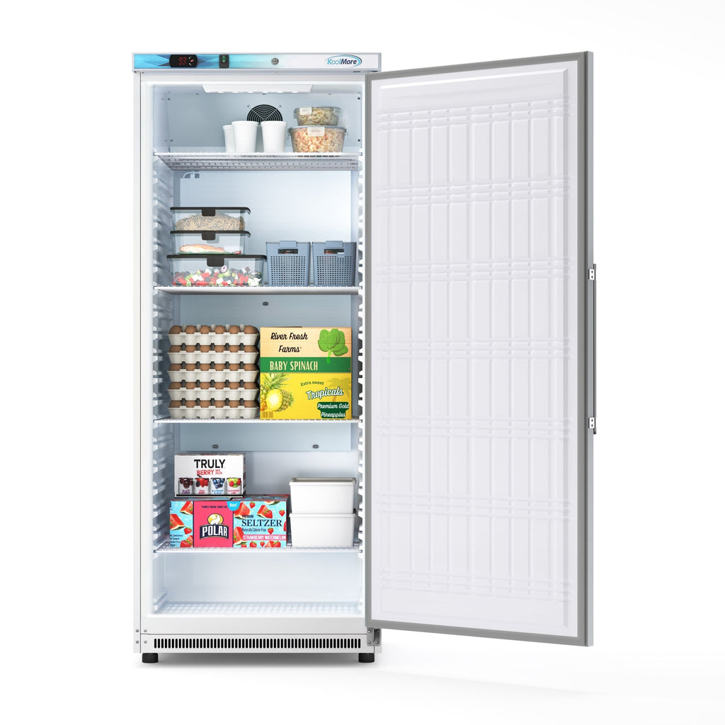 20 Cu. Ft. Commercial Reach-in Refrigerator in White with Manual Defrost