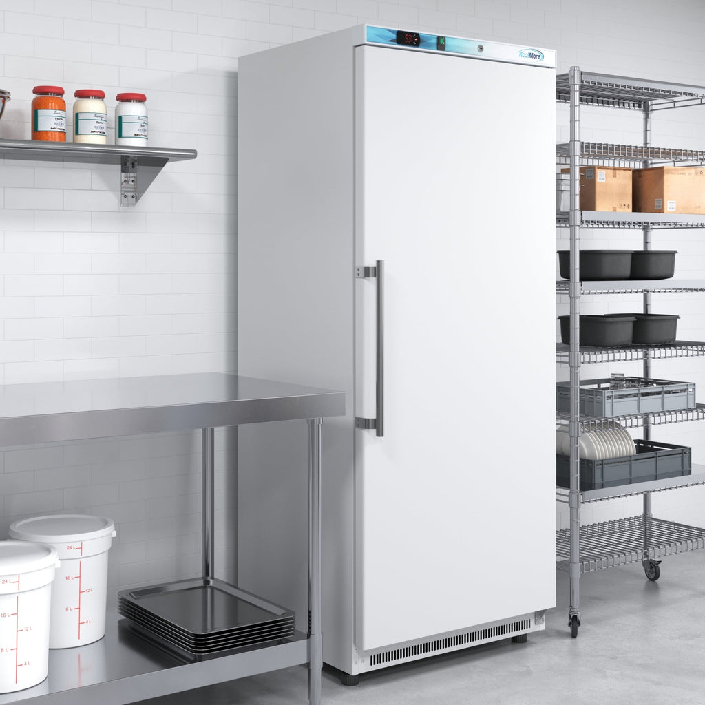 20 Cu. Ft. Commercial Reach-in Refrigerator in White with Manual Defrost