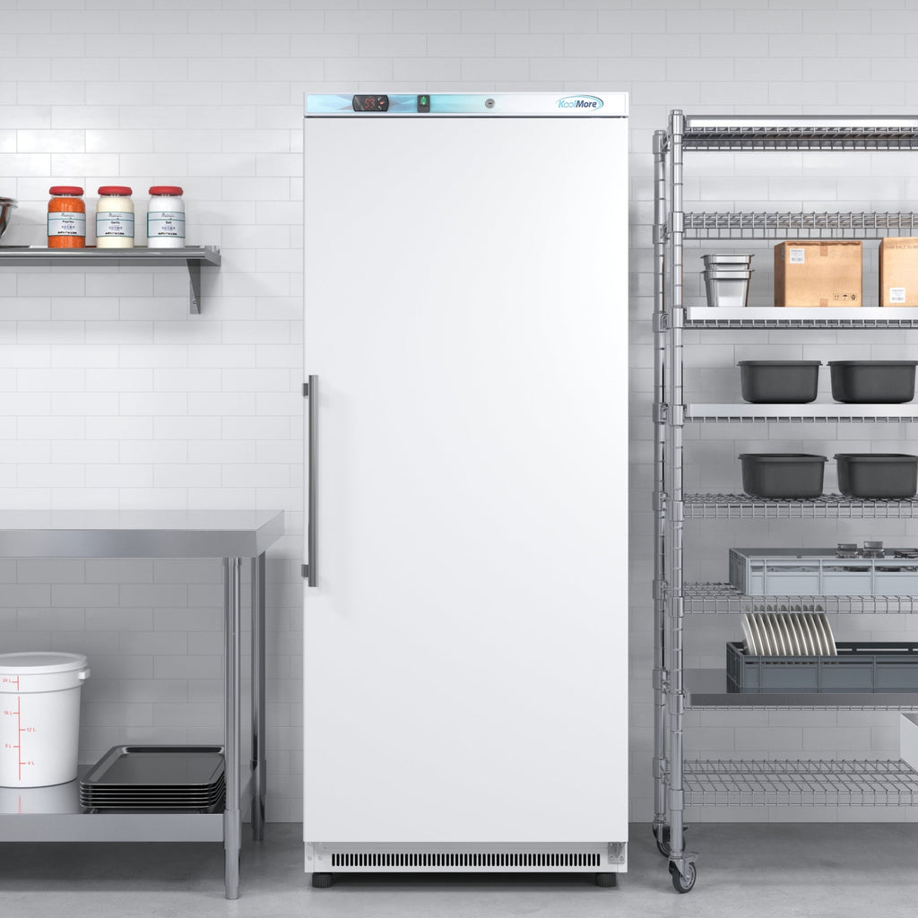 20 Cu. Ft. Commercial Reach-in Refrigerator in White with Manual Defrost