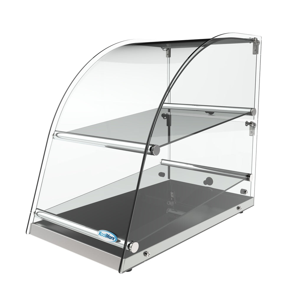 14 in. Commercial Countertop Bakery Display Case with Front Curved Glass and Rear Door, 2.4 cu. ft.