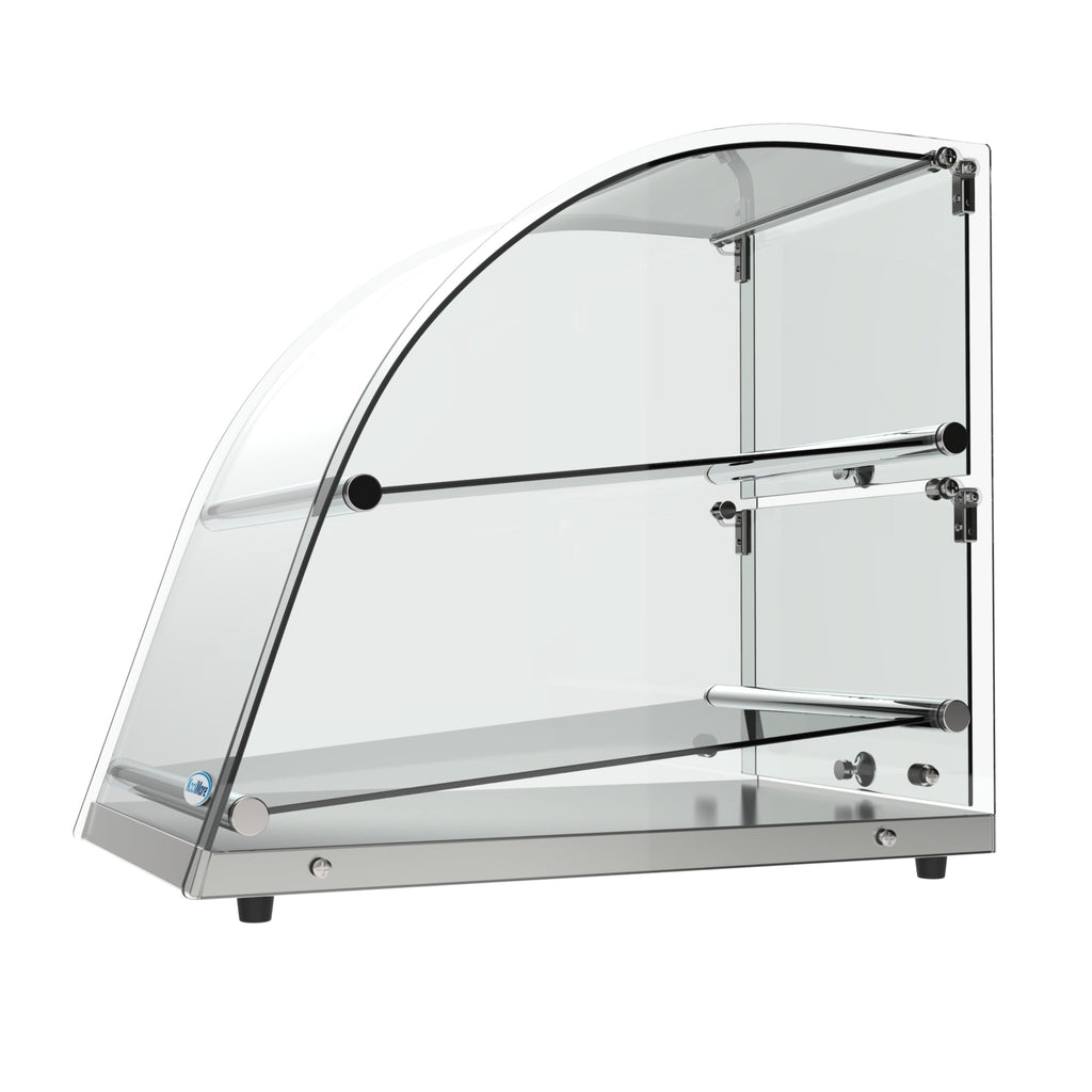 14 in. Commercial Countertop Bakery Display Case with Front Curved Glass and Rear Door, 2.4 cu. ft.
