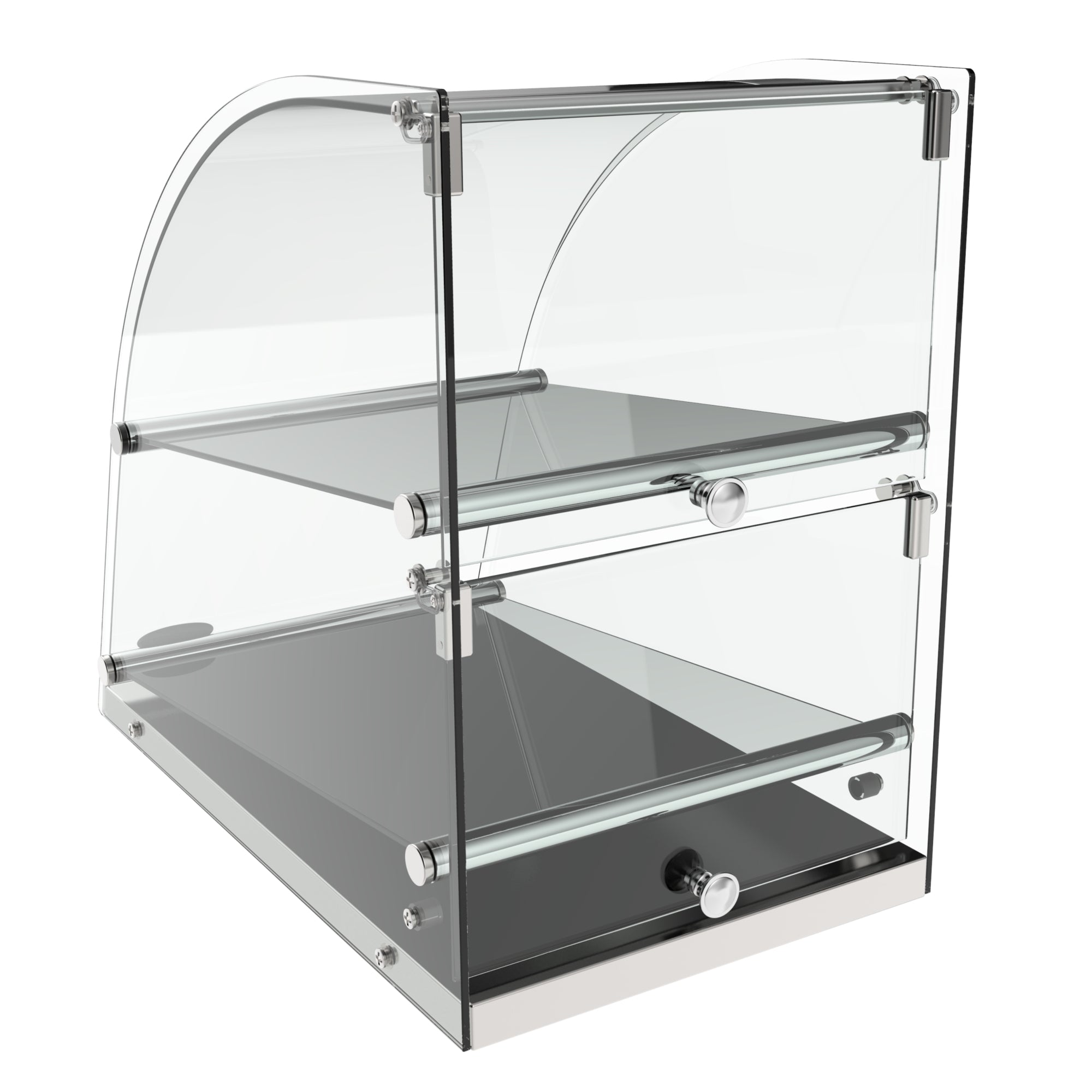 14 in. Commercial Countertop Bakery Display Case with Front Curved Glass and Rear Door, 2.4 cu. ft.