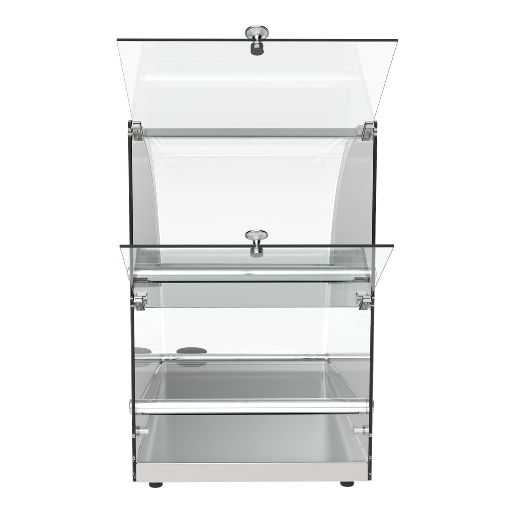 14 in. Commercial Countertop Bakery Display Case with Front Curved Glass and Rear Door, 2.4 cu. ft.