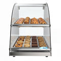 14 in. Commercial Countertop Bakery Display Case with Front Curved Glass and Rear Door, 2.4 cu. ft.