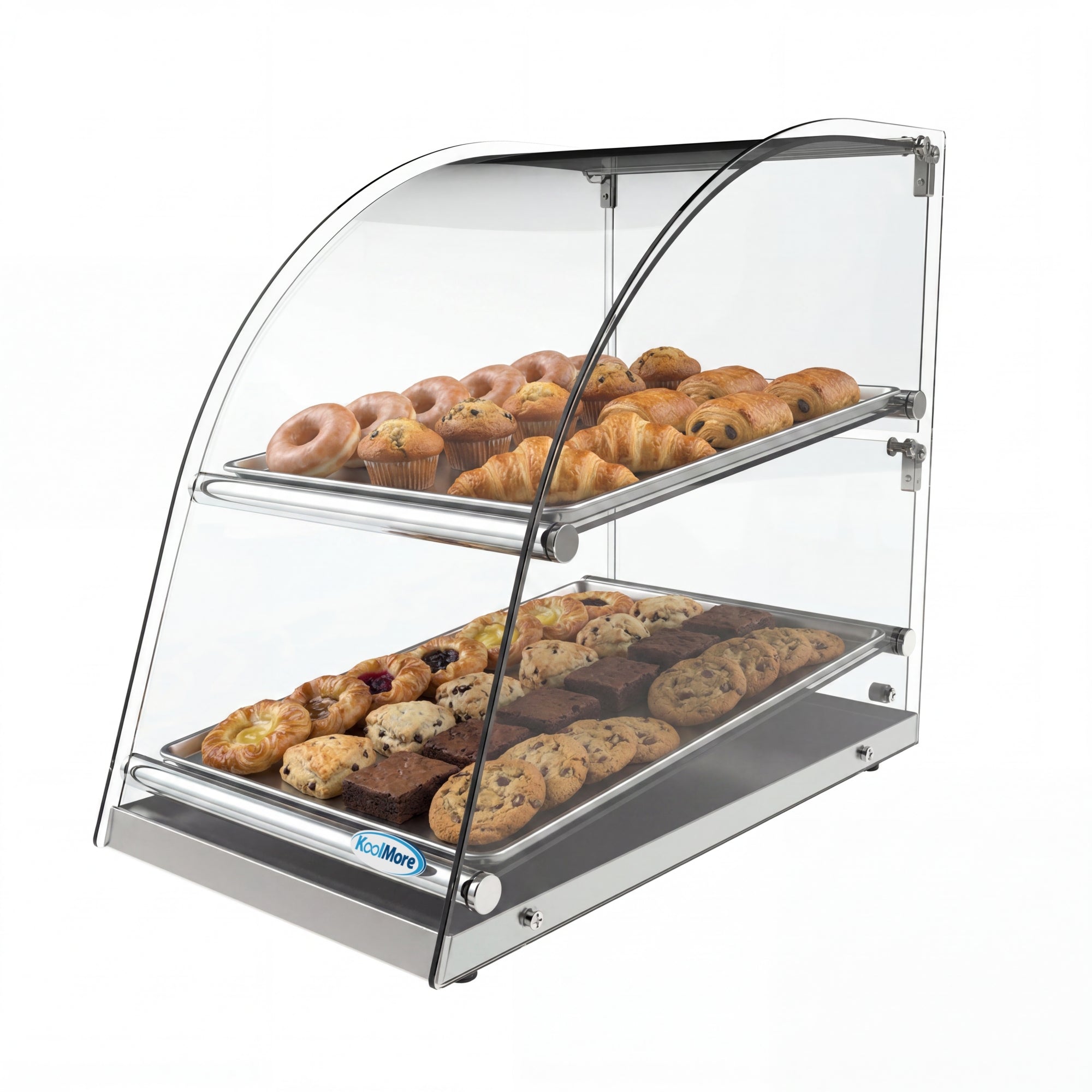 14 in. Commercial Countertop Bakery Display Case with Front Curved Glass and Rear Door, 2.4 cu. ft.