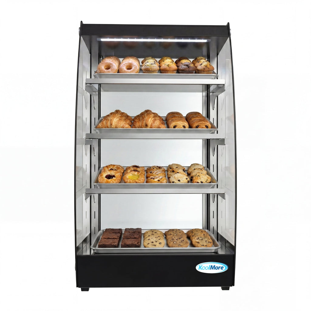 16 in. Commercial Glass Bakery Display Case, Self Service Pastry Case with LED lighting and Rear Door, 2.7 cu. ft.