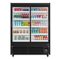 52 in. 24 Cu. Ft. Commercial Beverage Merchandiser with Sliding Glass Doors in Black