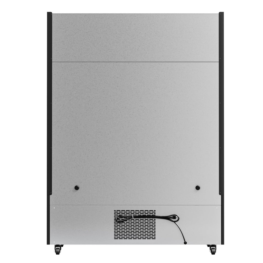 52 in. 24 Cu. Ft. Commercial Beverage Merchandiser with Sliding Glass Doors in Black
