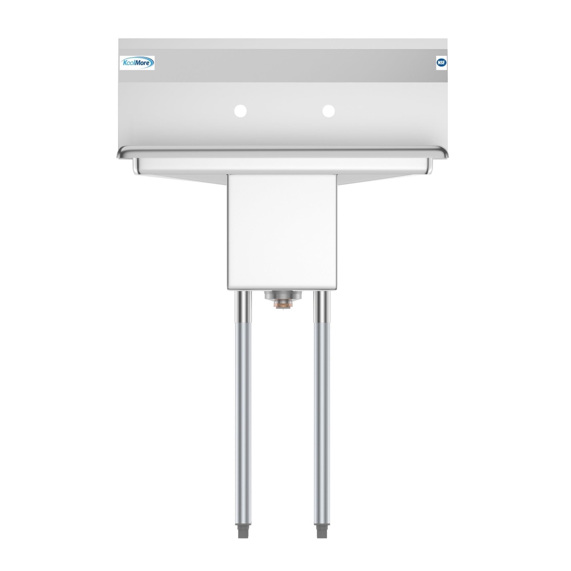 30 in. One Compartment Stainless Steel Commercial Sink with 2 Drainboards, Bowl Size 10" x 14" x 10"