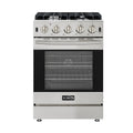 24 in. 4-Burner Slide-in Gas Range Oven, 3.7 cu. ft. in Stainless-Steel