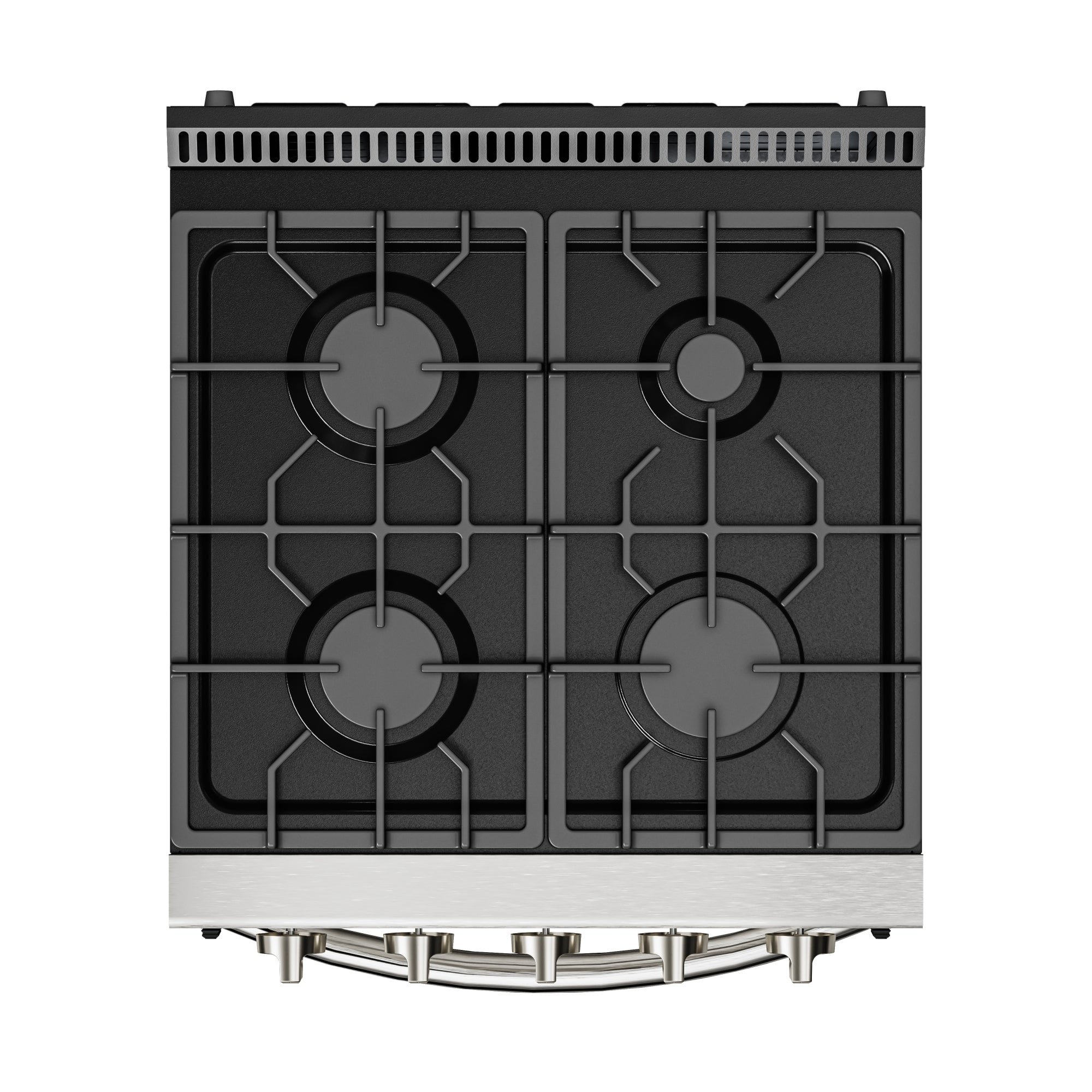 24 in. 4-Burner Slide-in Gas Range Oven, 3.7 cu. ft. in Stainless-Steel