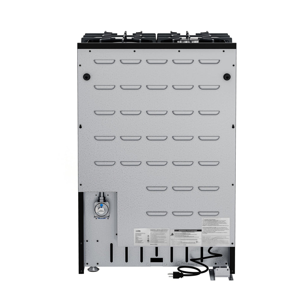 24 in. 4-Burner Slide-in Gas Range Oven, 3.7 cu. ft. in Stainless-Steel