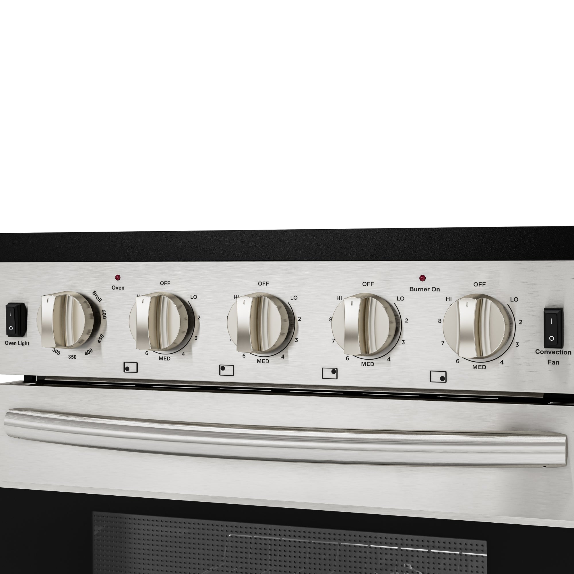 24 in. 4-Burner Electric Glass Top Slide-In Oven Range, 240V in Stainless Steel