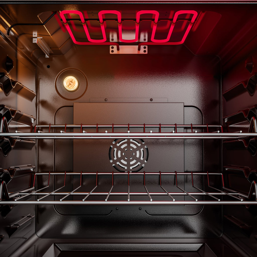 24 in. 4-Burner Electric Glass Top Slide-In Oven Range, 240V in Stainless Steel