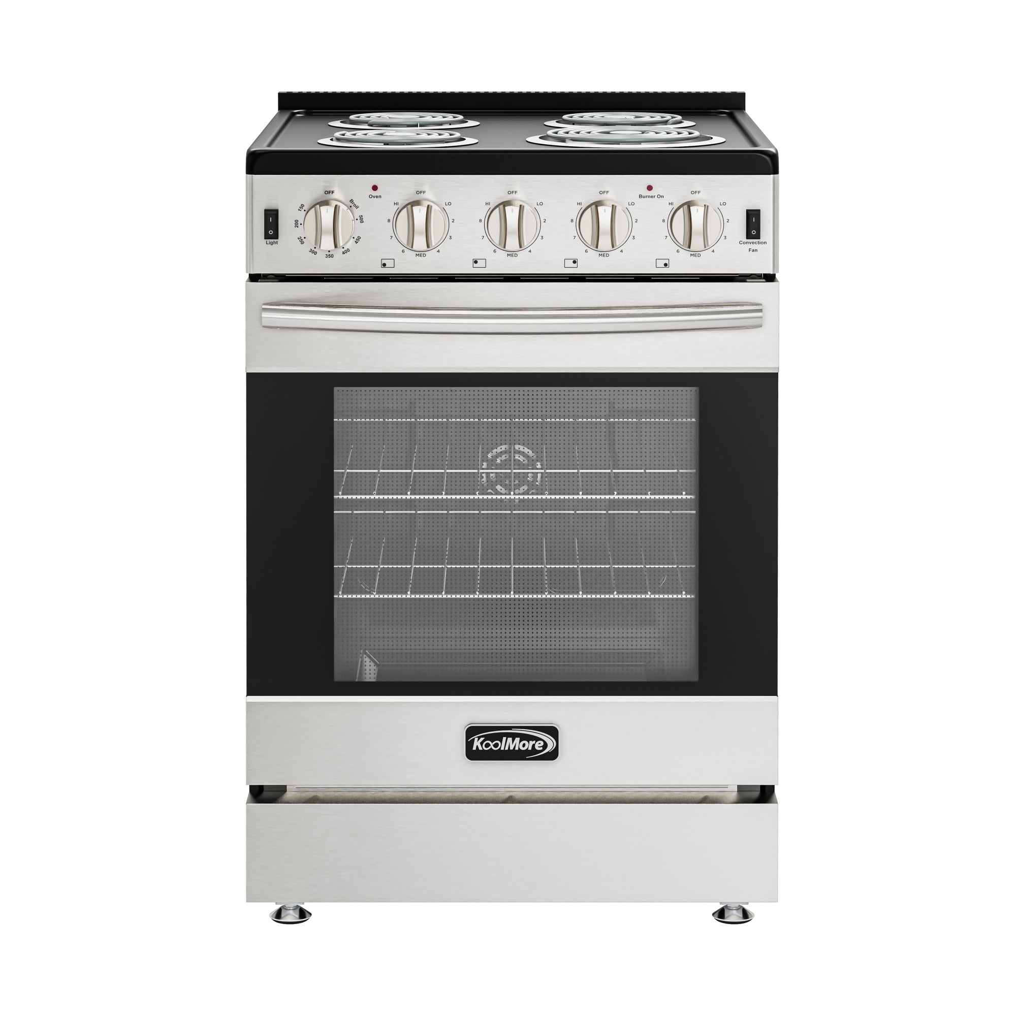 24 in. 4-Coil Electric Oven Range, 240V in Stainless-Steel
