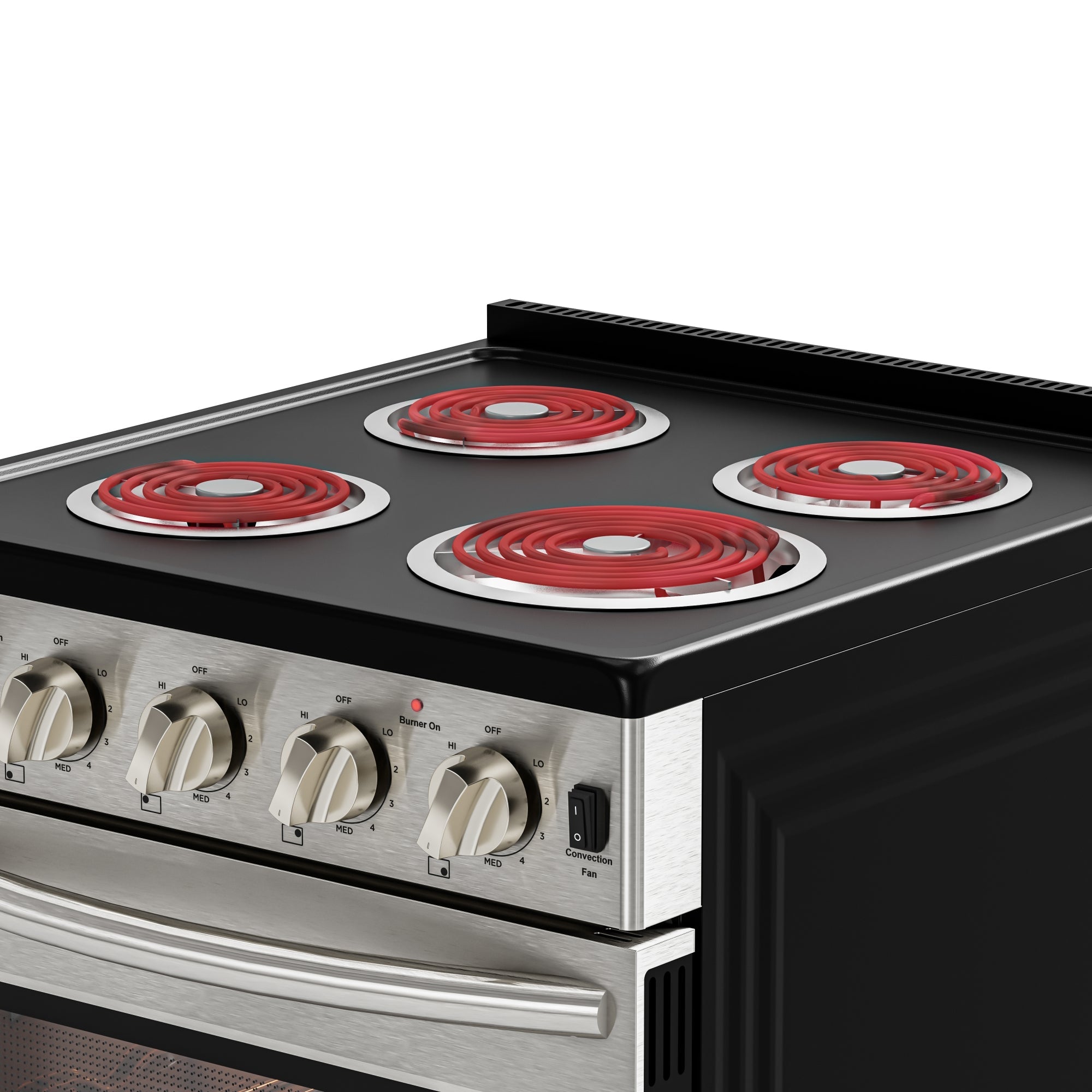 24 in. 4-Coil Electric Oven Range, 240V in Stainless-Steel
