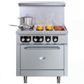 36 in. Commercial 2-Burner and 24 in. Griddle Electric Range Oven, 240V