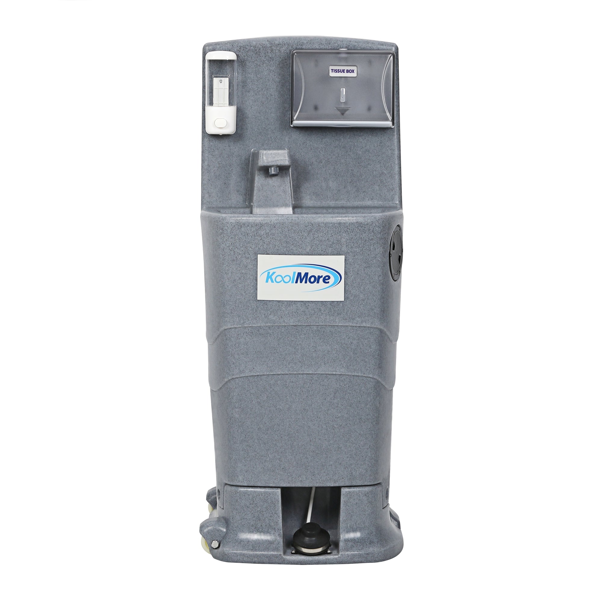 26.4 Gallon Double Mobile Hand Washing Station with Soap and Paper Towel Dispensers, Wheels and Grab Handle
